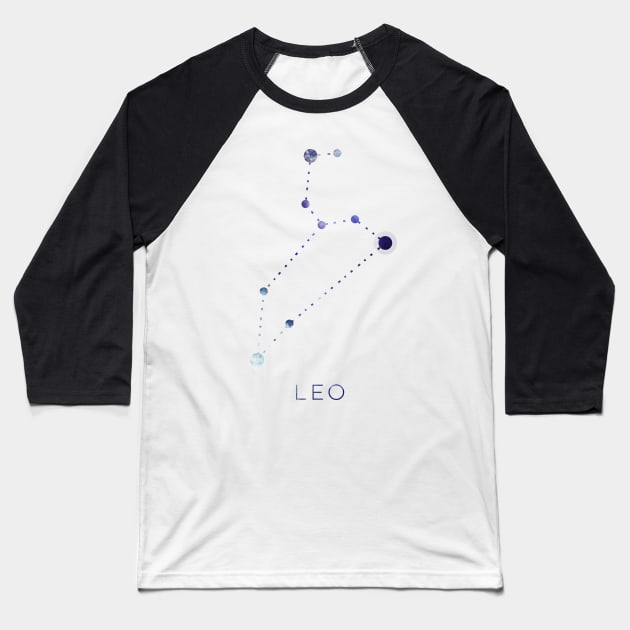 LEO STAR CONSTELLATION ZODIAC SIGN Baseball T-Shirt by deificusArt